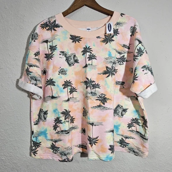 Old Navy Tops Old Navy Nwt Short Sleeve Crew Neck Sweatshirt